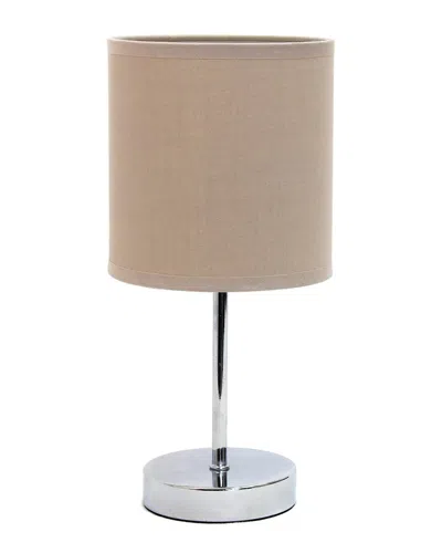Lalia Home Nauru 11.81in Traditional Petite Metal Stick Bedside Table Desk Lamp In Silver