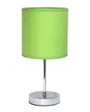 Lalia Home Nauru 11.81in Traditional Petite Metal Stick Bedside Table Desk Lamp In Silver