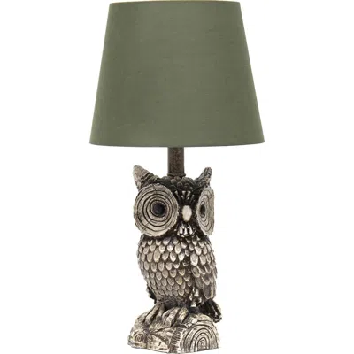 Lalia Home Owl Table Lamp In Metallic