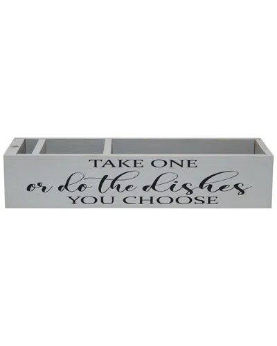 Lalia Home Pantry Picks Farmhouse Wooden Kitchen Countertop Decorative Organizer In Grey