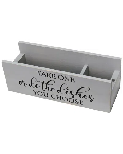 Lalia Home Pantry Picks Farmhouse Wooden Kitchen Countertop Decorative Organizer In Grey