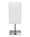 Lalia Home Petite Stick Lamp With Usb Charging Port In White