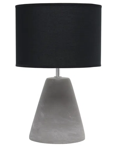Lalia Home Pinnacle Concrete Table Lamp In Black