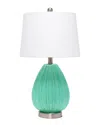 Lalia Home Pleated Table Lamp In Seafoam