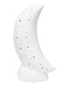 Lalia Home Porcelain Moon Shaped Table Lamp In White