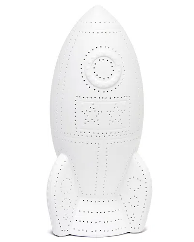 Lalia Home Laila Home Porcelain Rocketship Table Lamp In White