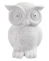 Lalia Home Laila Home Porcelain Wise Owl Shaped Animal-light Table Lamp In White