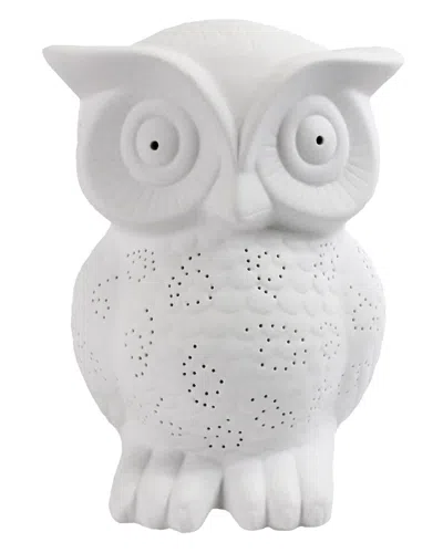 Lalia Home Laila Home Porcelain Wise Owl Shaped Animal-light Table Lamp In White