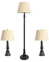 Lalia Home Laila Home Restoration Bronze Three Pack Lamp Set In Grey
