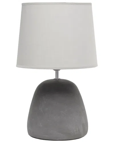 Lalia Home Round Concrete Table Lamp In Gray