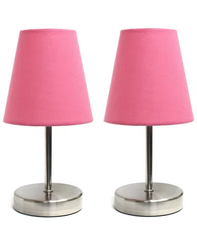 Lalia Home Laila Home Sand Nickel Mini Basic Table Lamp With Fabric Shade