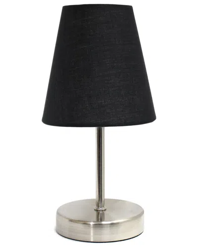 Lalia Home Laila Home Sand Nickel Mini Basic Table Lamp With Fabric Shade