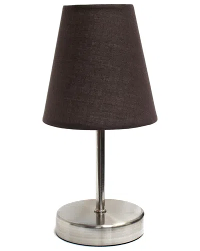 Lalia Home Laila Home Sand Nickel Mini Basic Table Lamp With Fabric Shade
