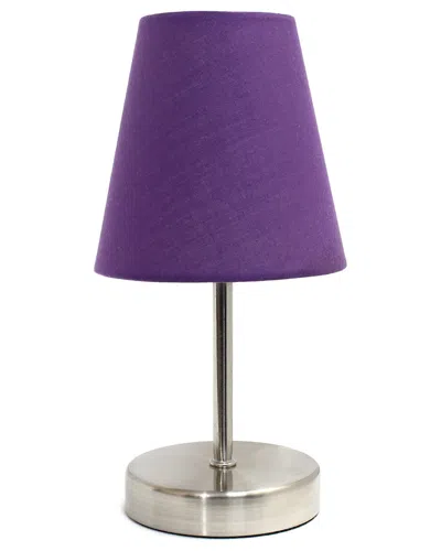 Lalia Home Laila Home Sand Nickel Mini Basic Table Lamp With Fabric Shade