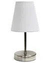 Lalia Home Laila Home Sand Nickel Mini Basic Table Lamp With Fabric Shade In Sand