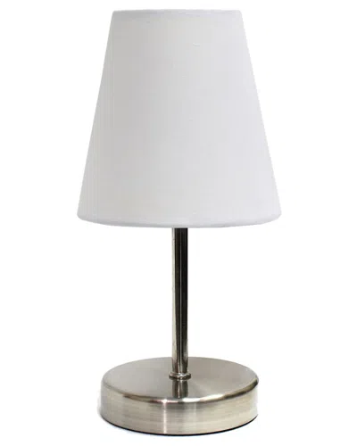 Lalia Home Laila Home Sand Nickel Mini Basic Table Lamp With Fabric Shade
