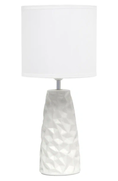 Lalia Home Sculpted Table Lamp In White