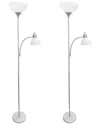 Lalia Home Set Of Two 71.5in Floor Lamps With Reading Light