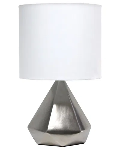 Lalia Home Laila Home Solid Pyramid Table Lamp In Silver