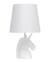 Lalia Home Sparkling Iridescent And White Unicorn Table Lamp In White