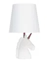 Lalia Home Sparkling Rainbow And White Unicorn Table Lamp In White
