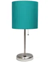 Lalia Home Laila Home Stick Lamp With Usb Charging Port And Fabric Shade In Brown