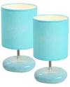 Lalia Home Laila Home Stonies Small Stone Look Table Bedside Lamp 2pk Set In Blue