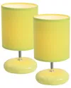 Lalia Home Laila Home Stonies Small Stone Look Table Bedside Lamp 2pk Set In Green