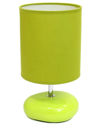 Lalia Home Laila Home Stonies Small Stone Look Table Bedside Lamp In Green