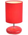 Lalia Home Laila Home Stonies Small Stone Look Table Bedside Lamp In Red