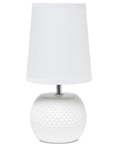 Lalia Home Laila Home Studded Texture Ceramic Table Lamp In White