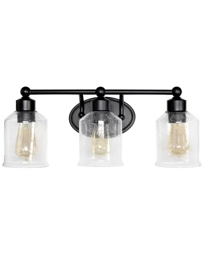 Lalia Home Studio Loft Modern 3-light Wall Mounted Fixture In Black