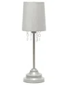 Lalia Home Laila Home Table Lamp With Fabric Shade And Hanging Acrylic Beads In Gray