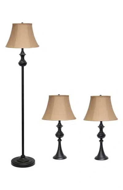 Lalia Home Three-piece Lamp Set In Neutral