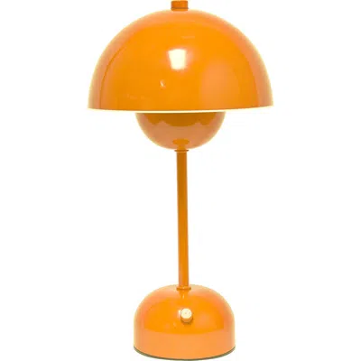 Lalia Home Touch Activated Wireless Lamp In Orange