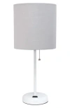 Lalia Home Usb Table Lamp In Gray