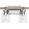 Lalia Home Barnlit Rustic 2-light Wall Mounted Fixture In Brushed Nickel/gray