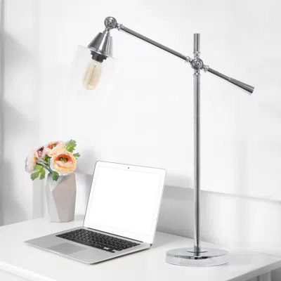 Lalia Home Vertically Adjustable Desk Lamp, Chrome In Metallic