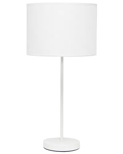 Lalia Home Laila Home White Stick Lamp With Fabric Shade