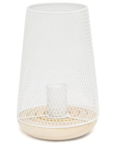 Lalia Home Laila Home White Wired Mesh Uplight Table Lamp