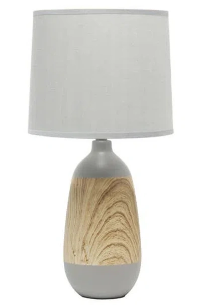 Lalia Home Wood Print Table Lamp In Neutral