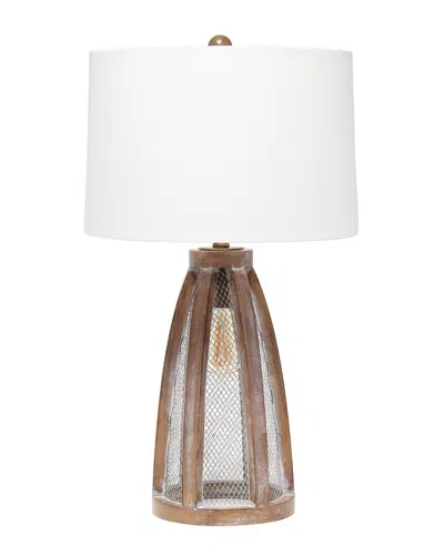 Lalia Home Wooded Arch Farmhouse Table Lamp