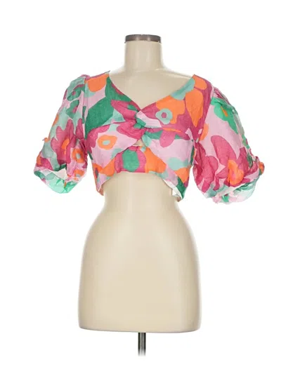 Lalibela 3/4 Sleeve Blouse In Pink