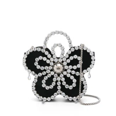 L'alingi Mini Flower Clutch Bag In Black