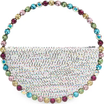 L'alingi Eternity Crystal Embellished Clutch In Multi