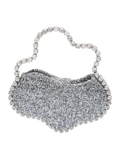 Pre-owned L'alingi Glitter Top Handle Bag In Silver