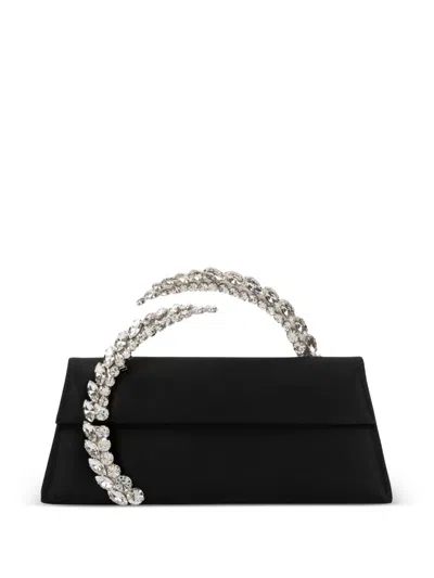 L'alingi Karma Crystal-embellished Clutch Bag In Black