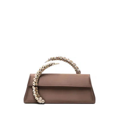 L'alingi Karma Crystal-embellished Clutch Bag In Brown