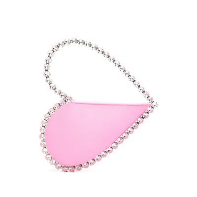 L'alingi Love Heart Crystal Clutch Bag In Pink