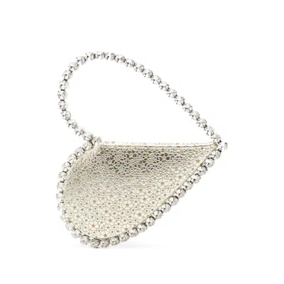 L'alingi Love Rhinestone Embellished Clutch Bag In Neutral